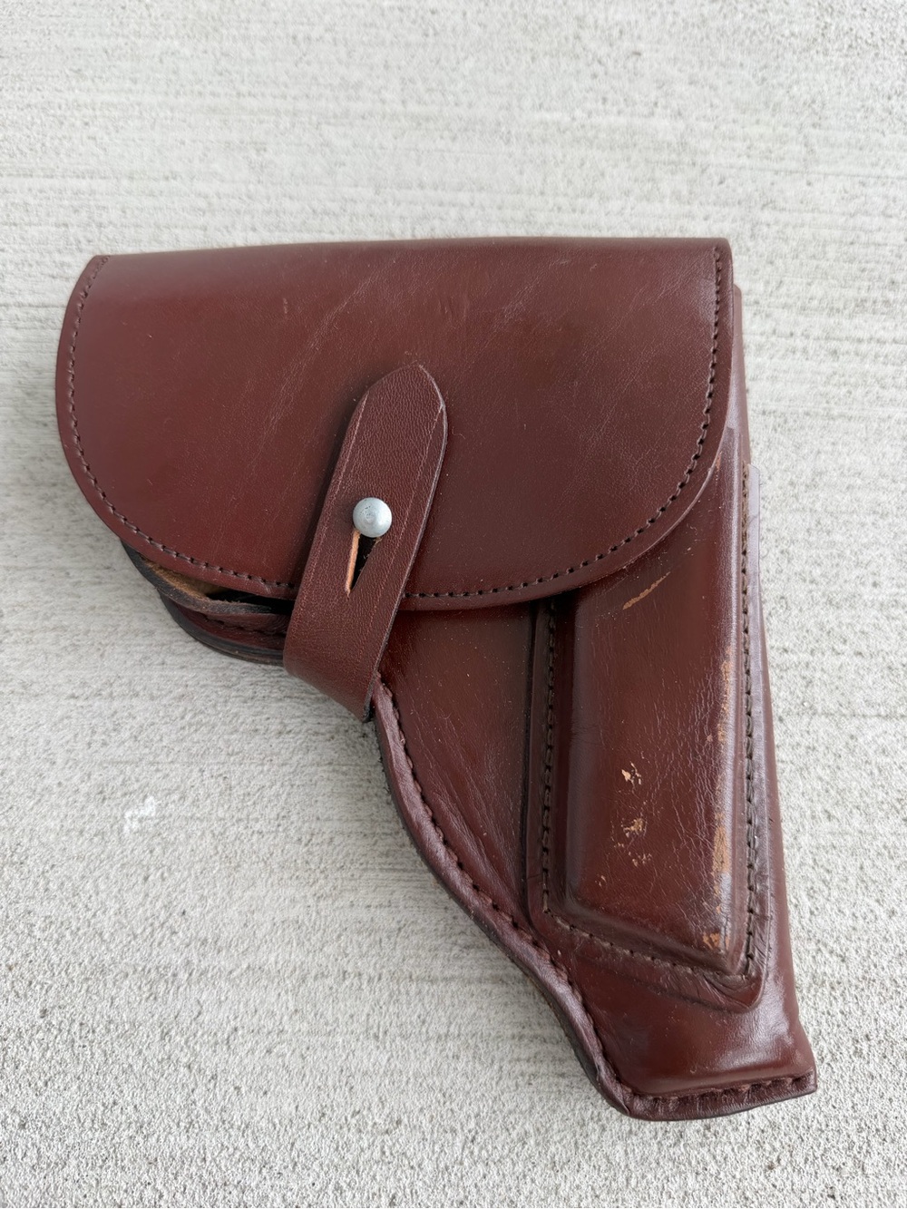 Vintage Brown Leather Western Holster Belt Pouch Cowboy Revolver Holster
